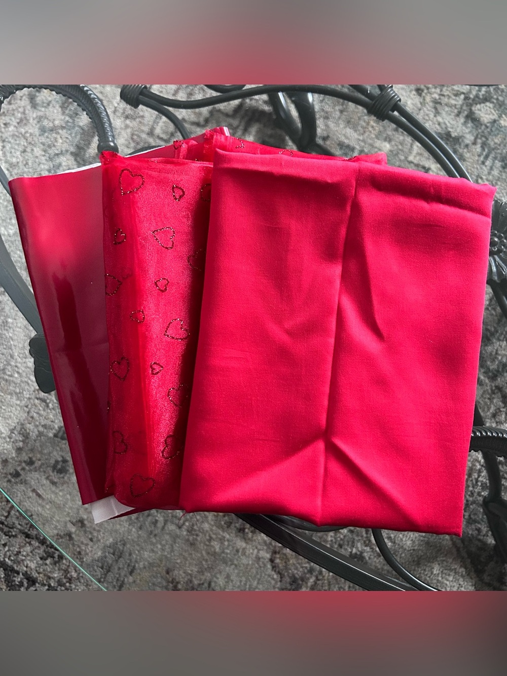 Uncut Bright Red Craft Material
